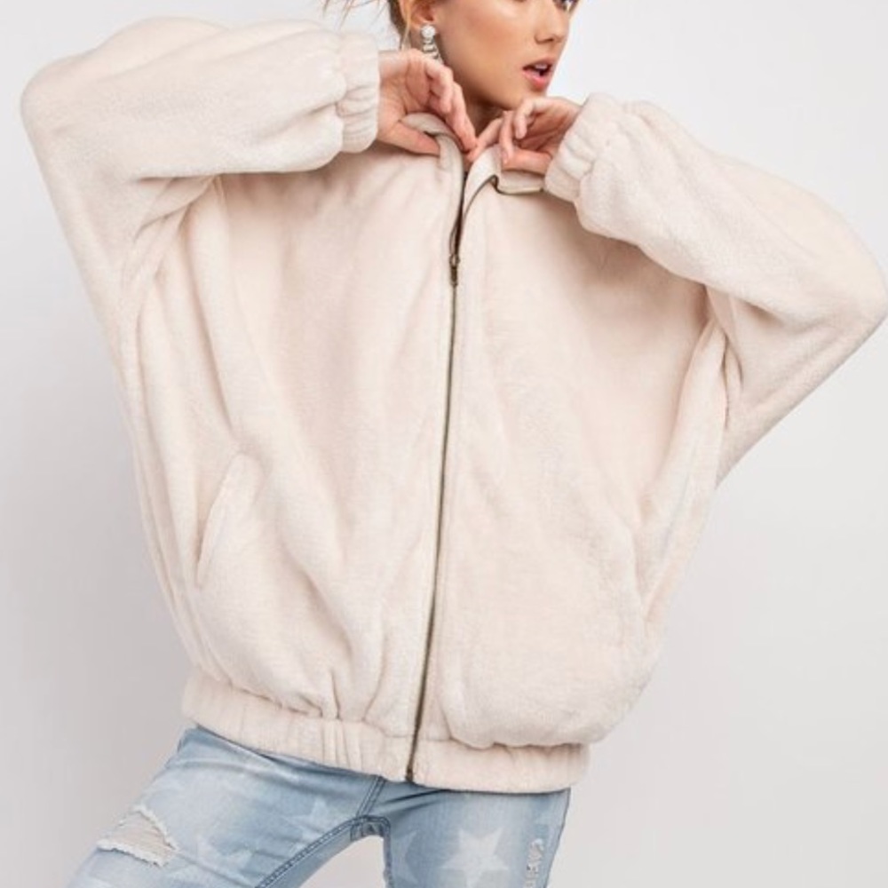 LAST1️⃣ Polar Bear Ultra soft zip oversized jacket - Picture 4 of 8